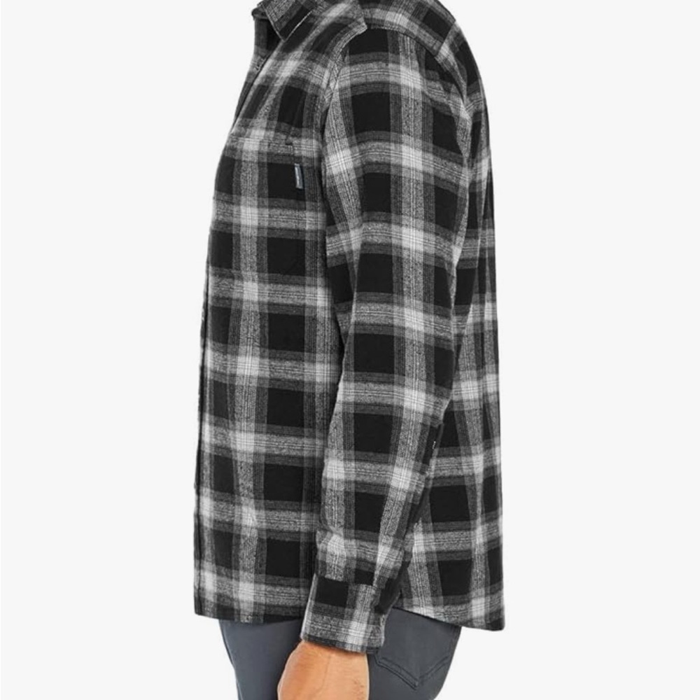 Eddie Bauer Monochrome Plaid Flannel Shirt EA106 - Picture 3 of 6